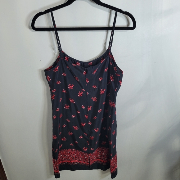Fashion Bug Black And Red Floral Spaghetti Strap Dress, Size 12 - Picture 3 of 5